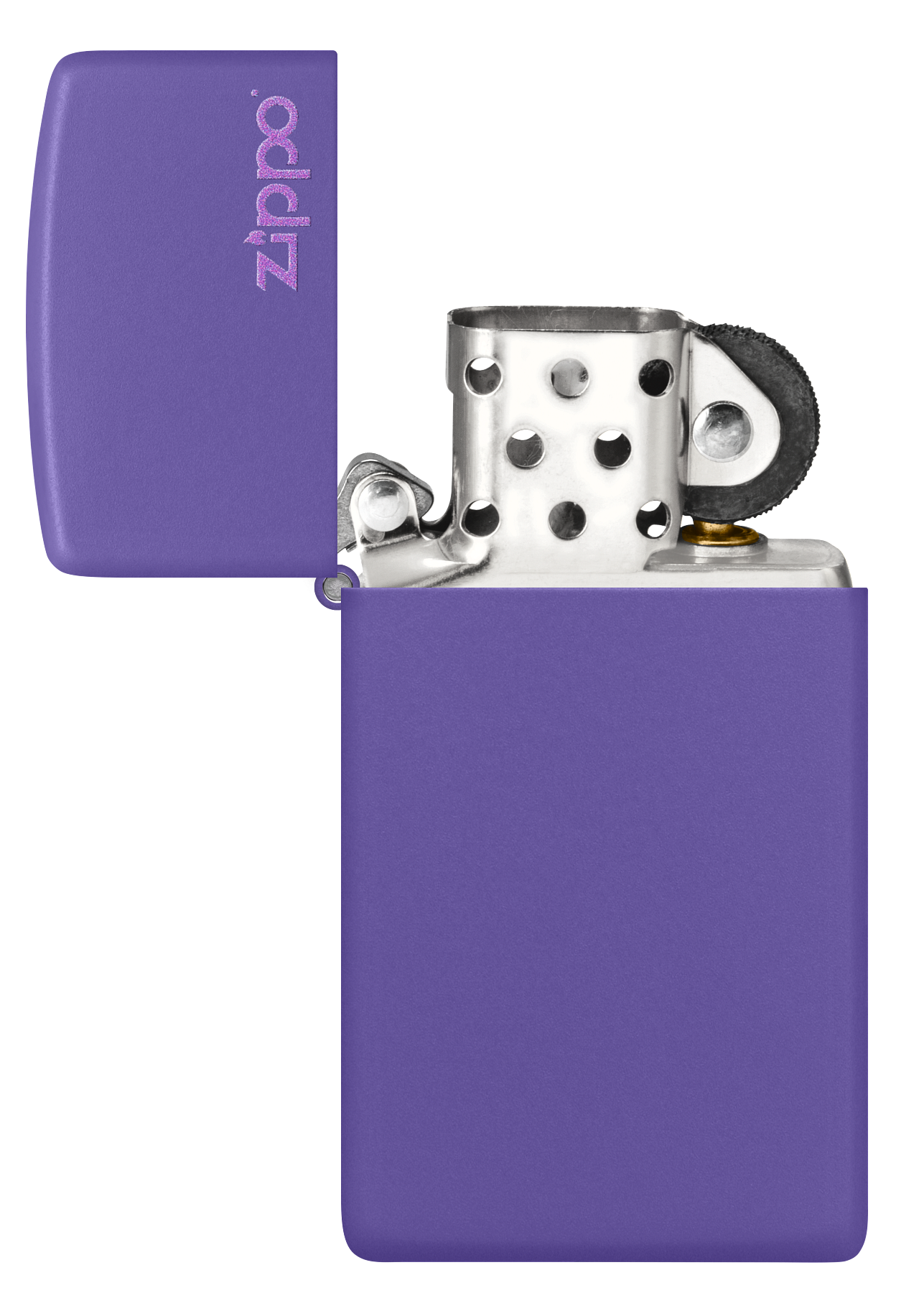 Slim<sup>®</sup> Purple Matte Zippo Logo