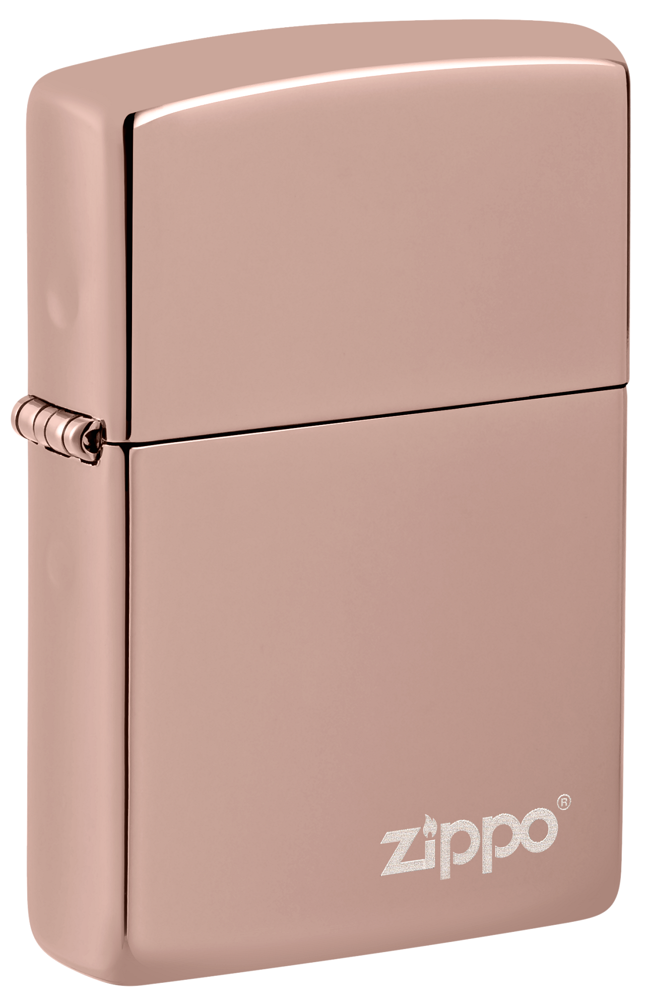Classic High Polish Rose Gold Zippo Logo