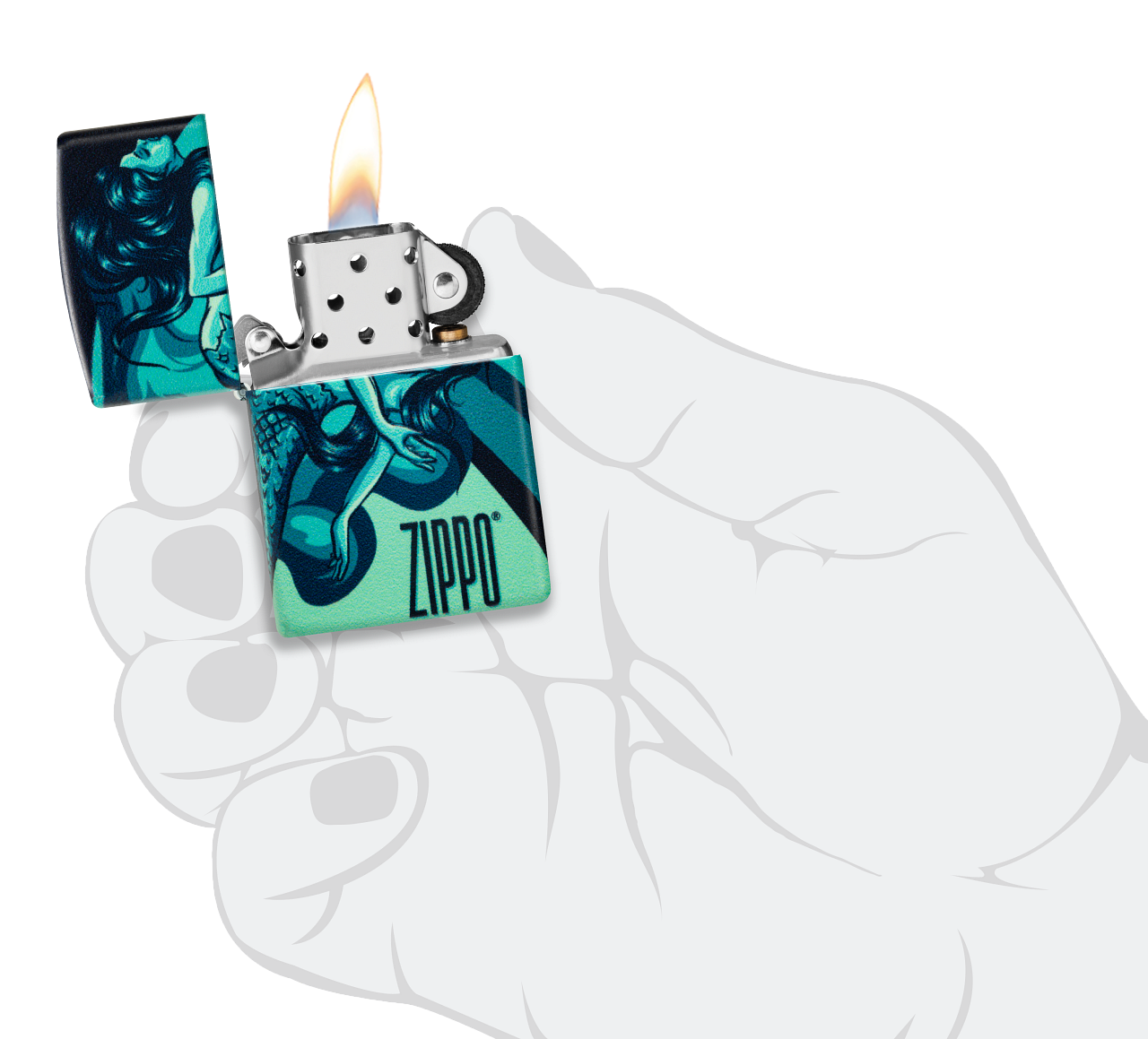 Mermaid Zippo Design
