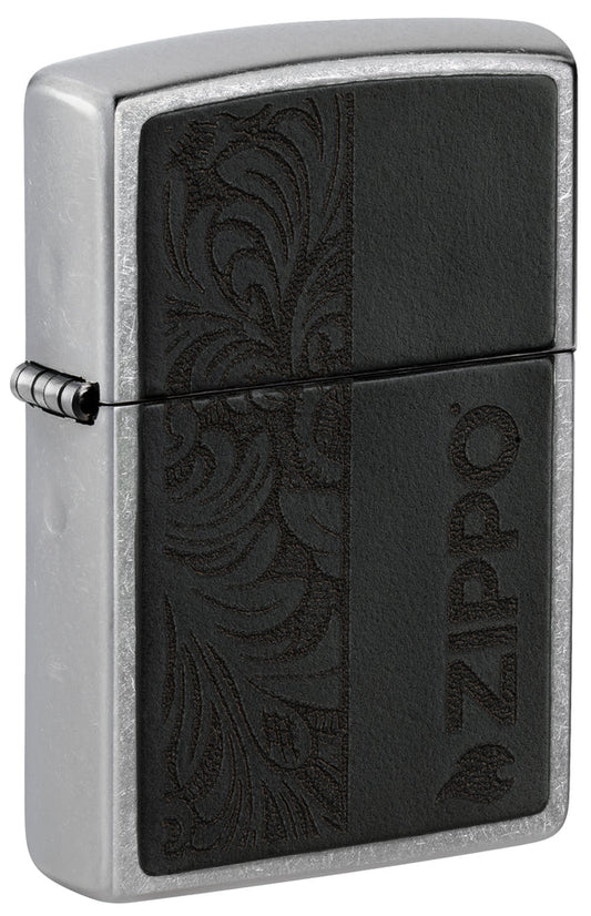 Black Leather Emblem - Zippo Design