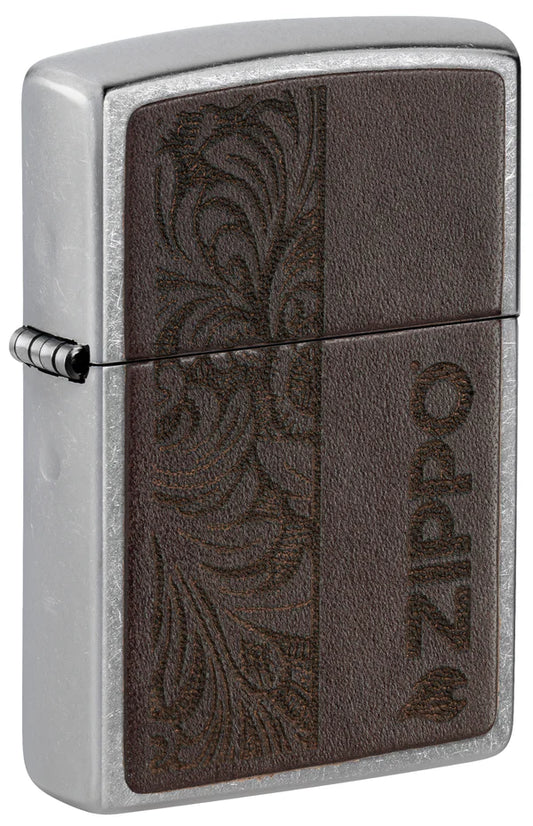 Brown Leather Emblem - Zippo Design
