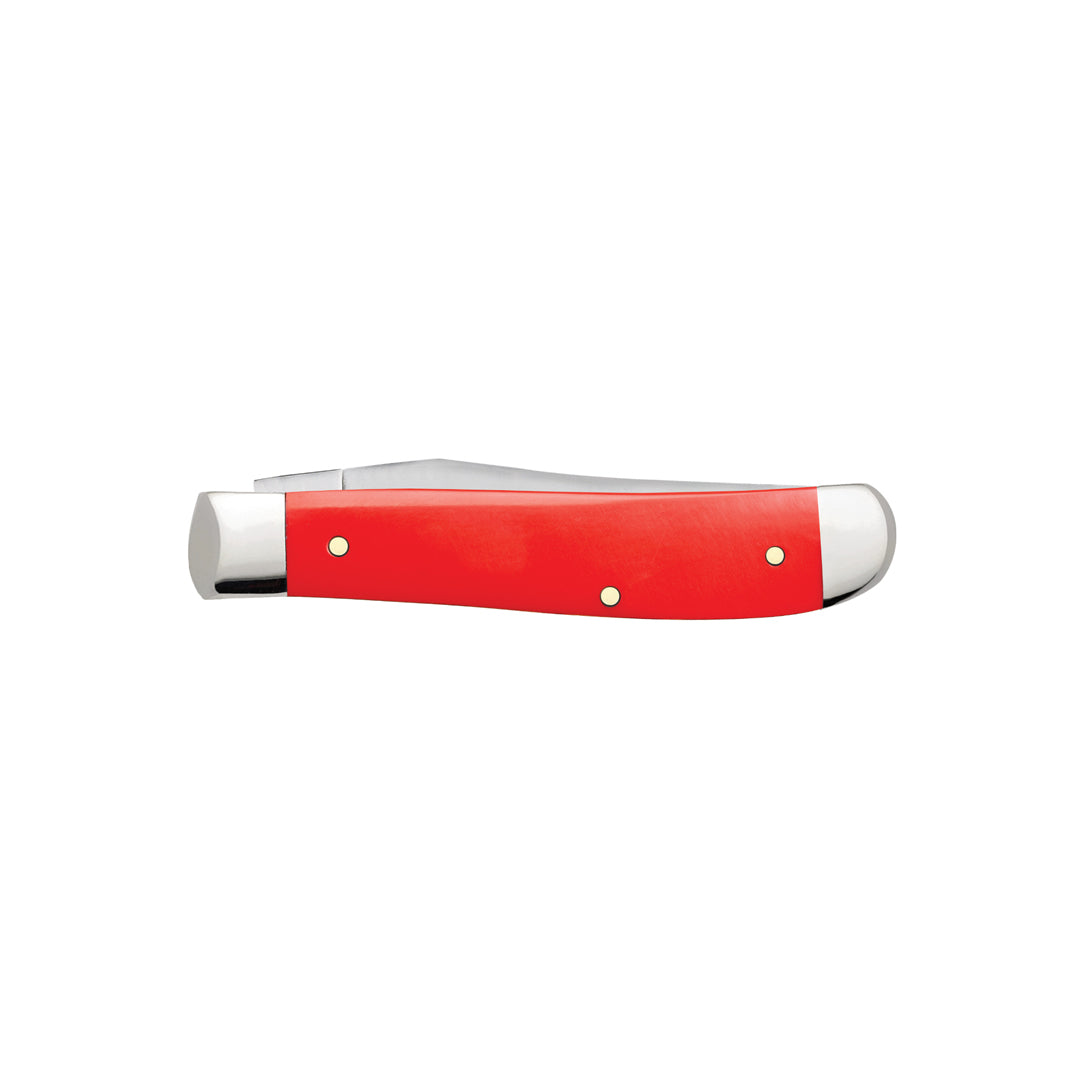 Red Synthetic Smooth Mini Trapper Knife