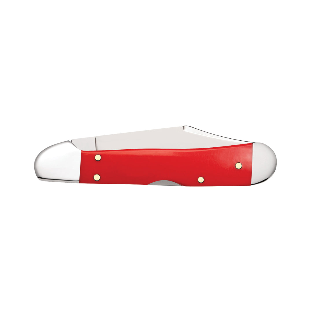 Red Synthetic Smooth Mini Copperlock Knife