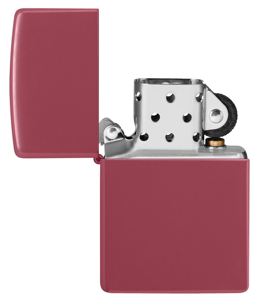 Classic Brick Windproof Lighter with its lid open and unlit.