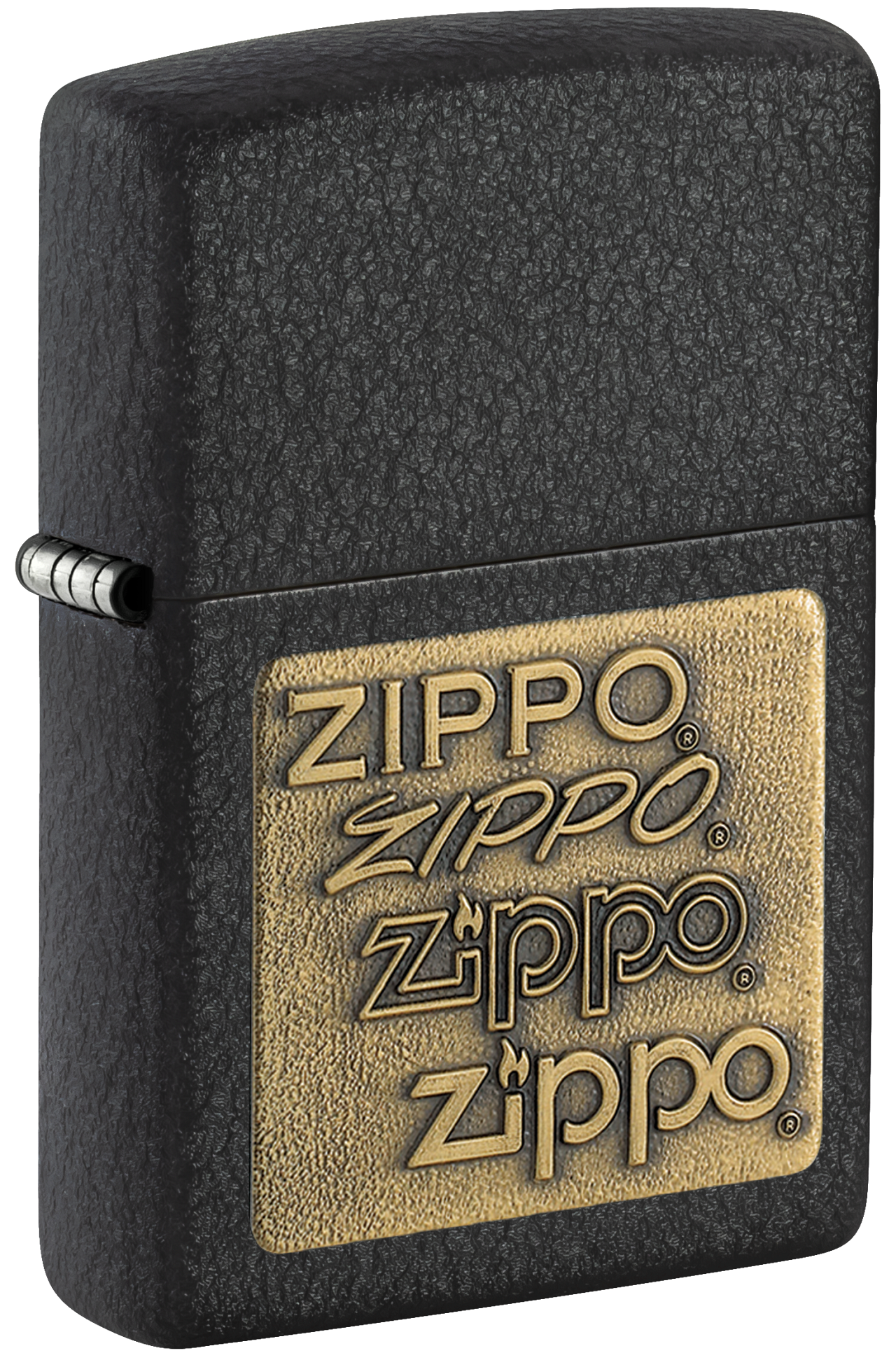 Black Crackle® Gold Zippo Logo