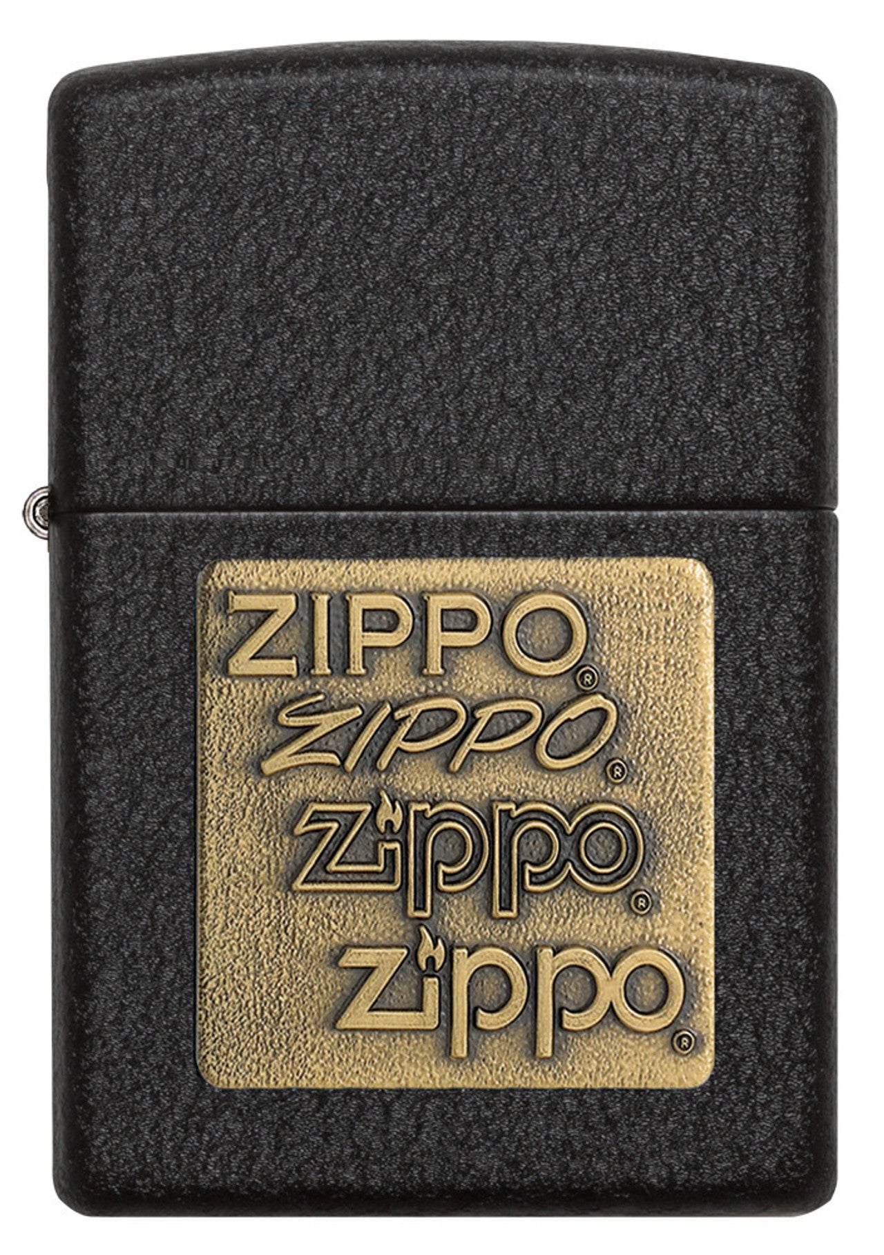 Black Crackle® Gold Zippo Logo