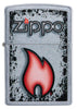 Front of Zippo Flame Design Street Chrome™ Windproof Lighter