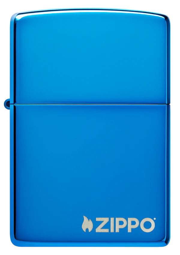 Classic High Polish Blue Zippo Logo