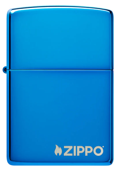 Classic High Polish Blue Zippo Logo