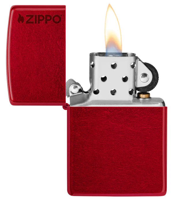 Classic Candy Apple Red Zippo Logo