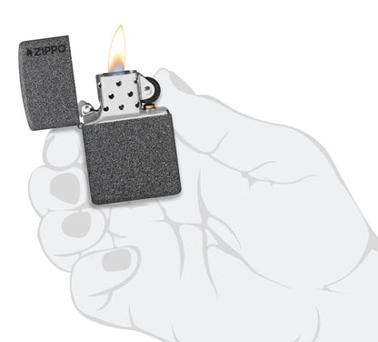 Classic Iron Stone Zippo Logo