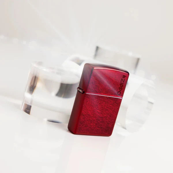 Classic Candy Apple Red Zippo Logo