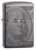 Front view of the Currency Design Lighter shot at a 3/4 angle 