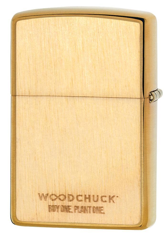 Back shot of WOODCHUCK USA Birch Lighter standing at a 3/4 angle