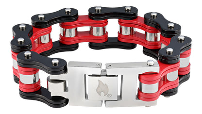 Bike Chain Bracelet Black/Red