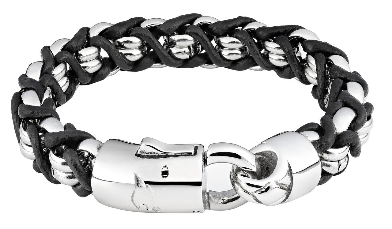 Leather Steel Bracelet
