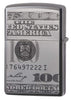 Back view of the Currency Design Lighter 