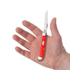 Red Synthetic Smooth Mini Trapper Knife