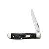 Rough Black Synthetic Jigged Mini Trapper Knife