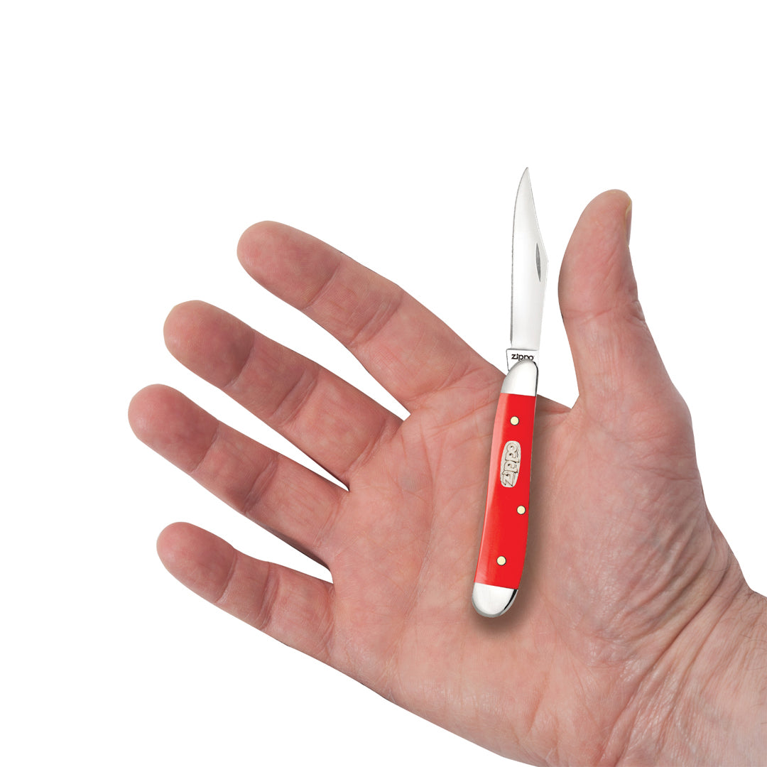 Red Synthetic Smooth Peanut Knife