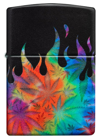 Front of Leaf Flame Multi Color Design 540 Color Windproof Lighter