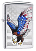 Zippo E-Star Award with Americana Eagle and Flag Windproof Lighter 3/4 View