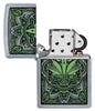 Cypress Hill Street Chrome Lighter with its lid open and unlit