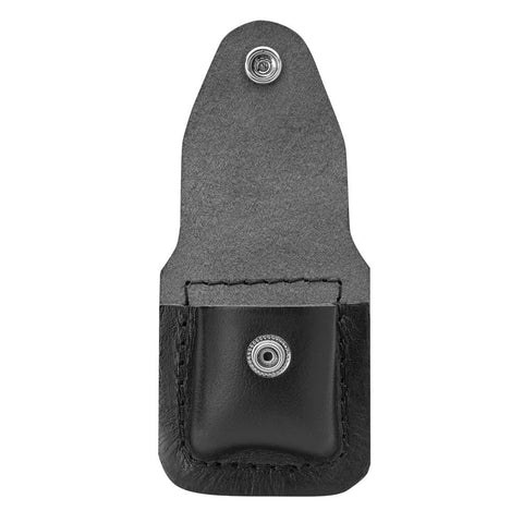 Black Lighter Pouch- Loop with the front flap open