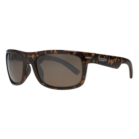 Classic Brown Flash Lens Sunglasses with Patterned Frames