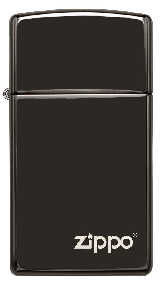 Front view of the Slim Ebony Finish with Zippo Logo 