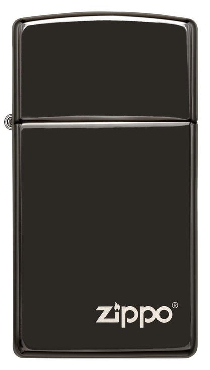 Front view of the Slim Ebony Finish with Zippo Logo 