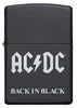 Front view of AC/DC® Back In Black windproof lighter