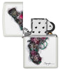 Spazuk Roses and Pistol Windproof Lighter open and unlit