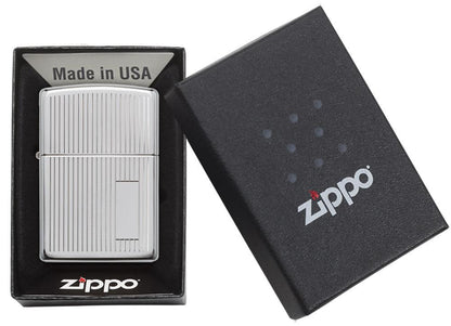 Front view of the Decorative Stripes and Initial Panel Lighter in packaging