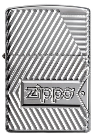 Front viewof Zippo Bolts Design Windproof Lighter