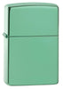 Front view of Classic High Polish Green Windproof Lighter standing at a 3/4 angle