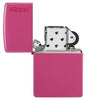 Classic Frequency Zippo Logo Windproof Lighter with its lid open and unlit.