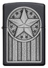 Front view of American Metal Emblem Black Matte Windproof Lighter.