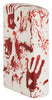 Angled shot of Bloody Hand Design 540 Color Windproof Lighter, showing the front and right side of the lighter.